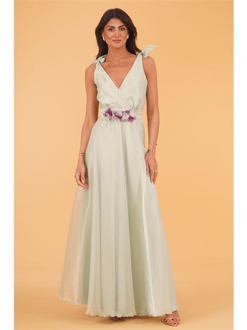 Abito lungo in organza Le Rjtange | IR92VERDE