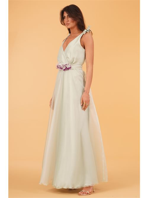 Abito lungo in organza Le Rjtange | IR92VERDE