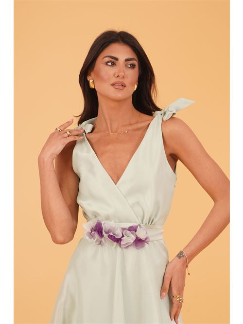 Abito lungo in organza Le Rjtange | IR92VERDE