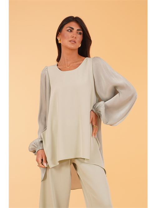 Casacca in raso laminato Le Rjtange | PC54SALVIA