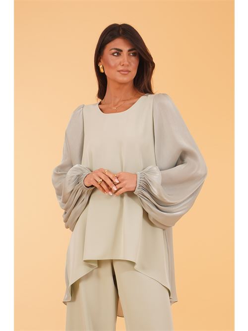 Casacca in raso laminato Le Rjtange | PC54SALVIA