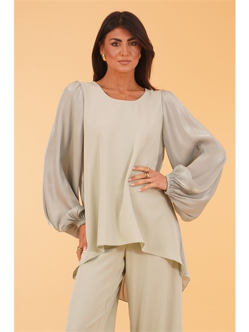 Casacca in raso laminato Le Rjtange | PC54SALVIA