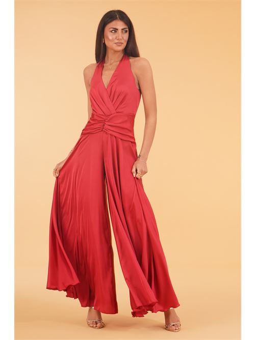 Tuta palazzo in raso Le Rjtange | SK83ROSSO