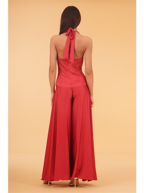 Tuta palazzo in raso Le Rjtange | SK83ROSSO