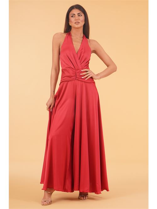 Tuta palazzo in raso Le Rjtange | SK83ROSSO