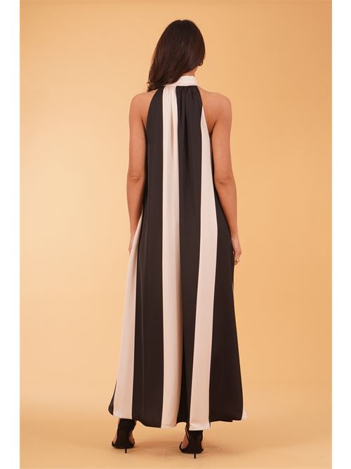 Abito in raso Le Rjtange | SR83NERO/PANNA