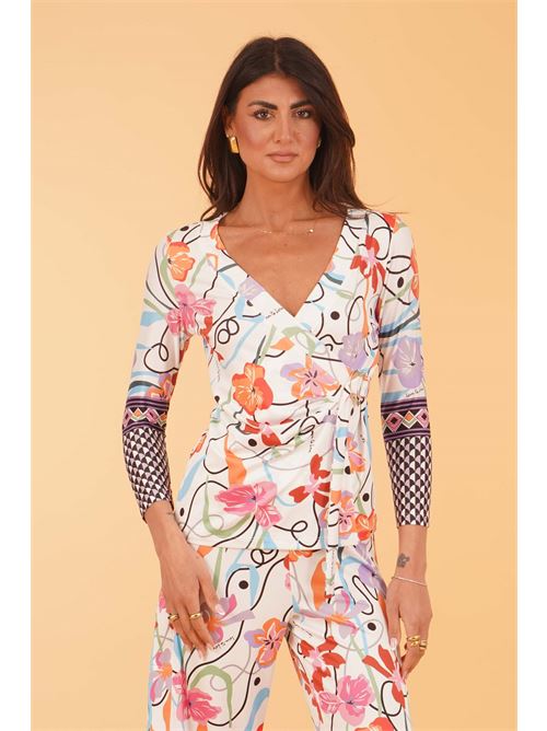 Maglia in viscosa fantasia