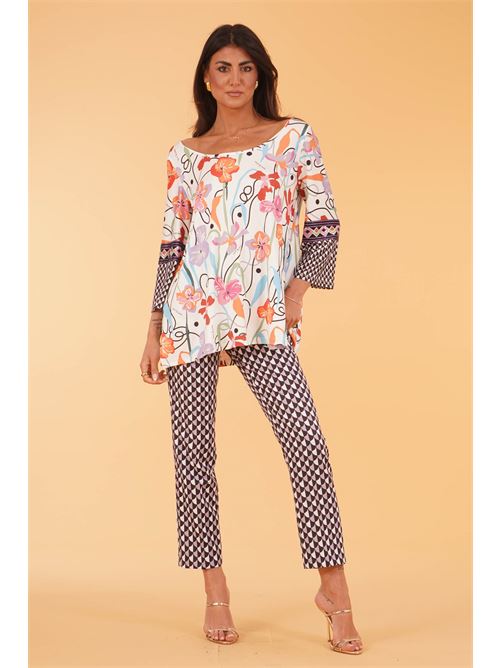 Casacca in viscosa fantasia Love To Love by Gai Mattiolo | LT291FANTASIA