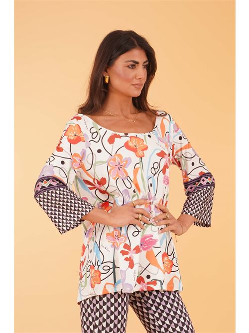 Casacca in viscosa fantasia Love To Love by Gai Mattiolo | LT291FANTASIA