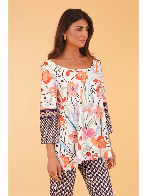 Casacca in viscosa fantasia Love To Love by Gai Mattiolo | LT291FANTASIA