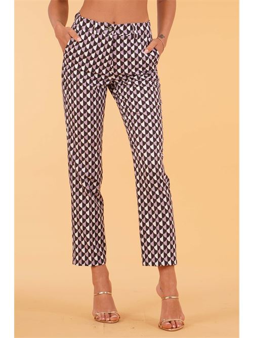 Pantalone stampa geometrica Love To Love by Gai Mattiolo | LT293FANTASIA
