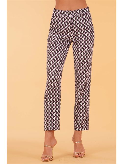 Pantalone stampa geometrica Love To Love by Gai Mattiolo | LT293FANTASIA