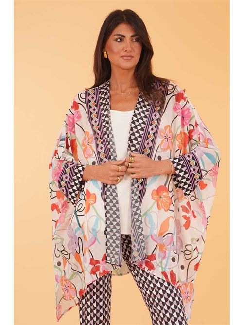 Spolverino in georgette fantasia Love To Love by Gai Mattiolo | LT303FANTASIA