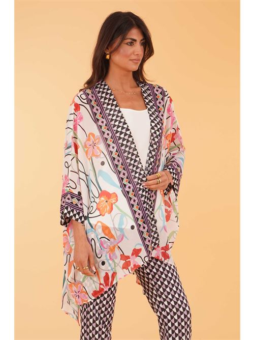 Spolverino in georgette fantasia Love To Love by Gai Mattiolo | LT303FANTASIA