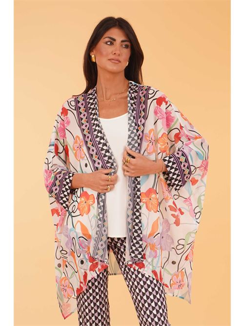 Spolverino in georgette fantasia Love To Love by Gai Mattiolo | LT303FANTASIA