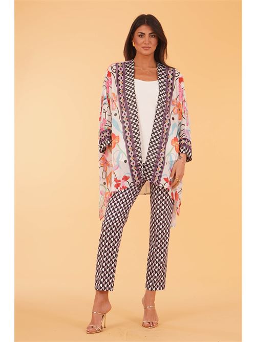 Spolverino in georgette fantasia Love To Love by Gai Mattiolo | LT303FANTASIA