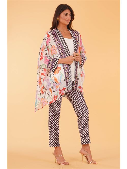 Spolverino in georgette fantasia Love To Love by Gai Mattiolo | LT303FANTASIA