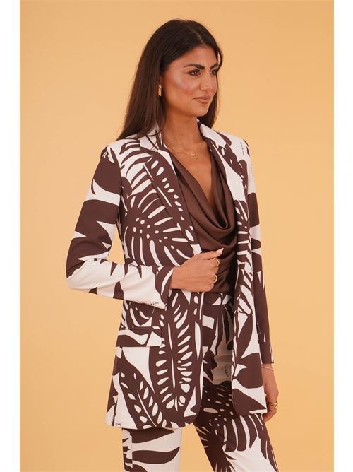 Giacca fantasia Love To Love by Gai Mattiolo | LT405FOGLIE SAFARI