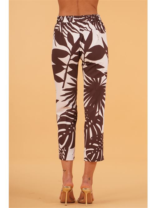 Pantalone fantasia Love To Love by Gai Mattiolo | LT411FOGLIE SAFARI