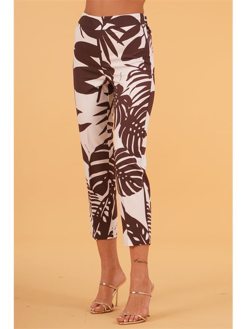 Pantalone fantasia Love To Love by Gai Mattiolo | LT411FOGLIE SAFARI