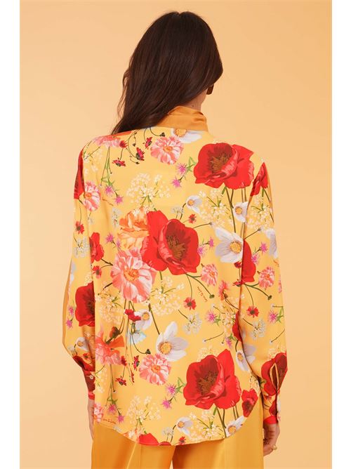 Camicia in viscosa fantasia Love To Love by Gai Mattiolo | LT525OLIO/PAPAVERI