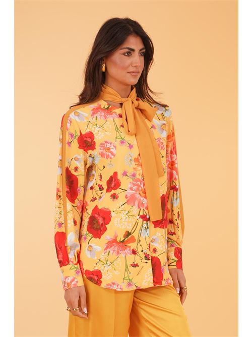 Camicia in viscosa fantasia Love To Love by Gai Mattiolo | LT525OLIO/PAPAVERI