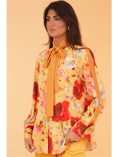 Camicia in viscosa fantasia Love To Love by Gai Mattiolo | LT525OLIO/PAPAVERI