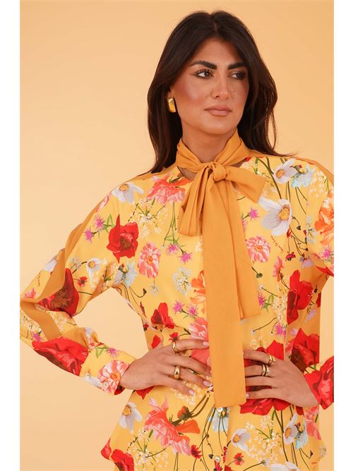 Camicia in viscosa fantasia Love To Love by Gai Mattiolo | LT525OLIO/PAPAVERI