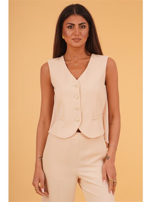 Gilet in cady leggero luckylu Milano | BL02FLCHALK