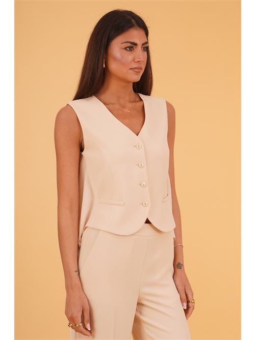 Gilet in cady leggero luckylu Milano | BL02FLCHALK