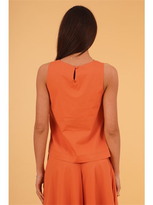 Canotta con rouches luckylu Milano | BL10PUPUMPKIN