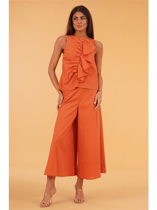 Canotta con rouches luckylu Milano | BL10PUPUMPKIN