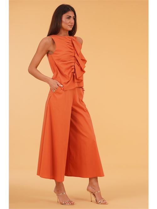 Canotta con rouches luckylu Milano | BL10PUPUMPKIN