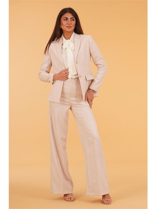 Giacca con micropaillettes luckylu Milano | GI19FPBEIGE/WHITE