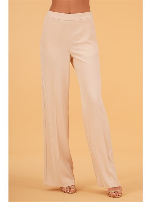 Pantalone palazzo in cady leggero luckylu Milano | PA89FLCHALK