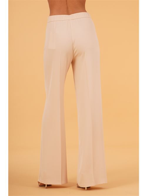 Pantalone palazzo in cady leggero luckylu Milano | PA89FLCHALK
