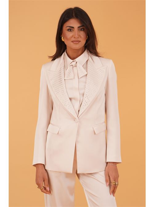 Giacca in raso con strass