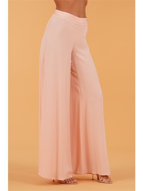 Pantalone palazzo in cady Simona Corsellini | CPPA02901SKIN ROSE