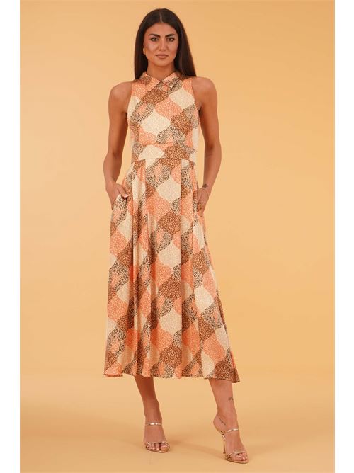 Abito in viscosa fantsia THE  ABITO | AB35RSRHOMBUS