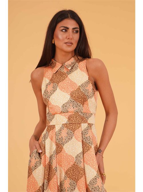 Abito in viscosa fantsia THE  ABITO | AB35RSRHOMBUS