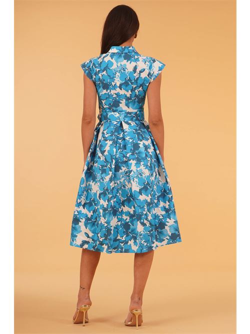 Abito in cotone fantasia THE  ABITO | AB70PSBLUE FLOWERS