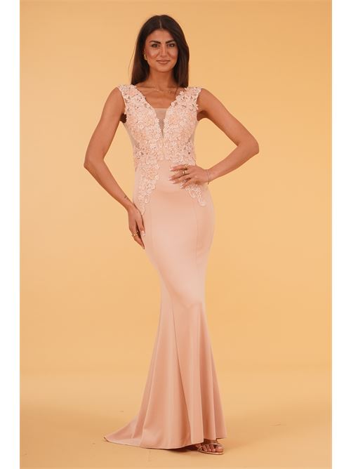 Abito lungo con macrame' e corallini The Dress London | GLADIOLUSNUDE