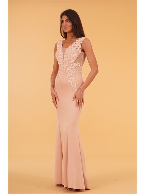 Abito lungo con macrame' e corallini The Dress London | GLADIOLUSNUDE