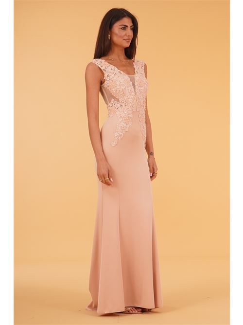 Abito lungo con macrame' e corallini The Dress London | GLADIOLUSNUDE