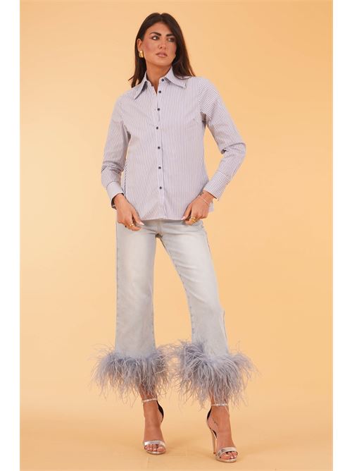 Camicia in cotone elastico The First | DOLCE 478BLU