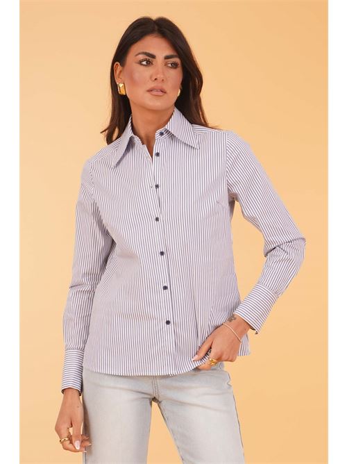 Camicia in cotone elastico The First | DOLCE 478BLU