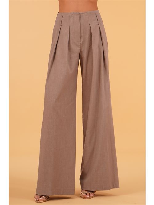 Pantalone palazzo con pinces The First | JACK 610/TFFANGO