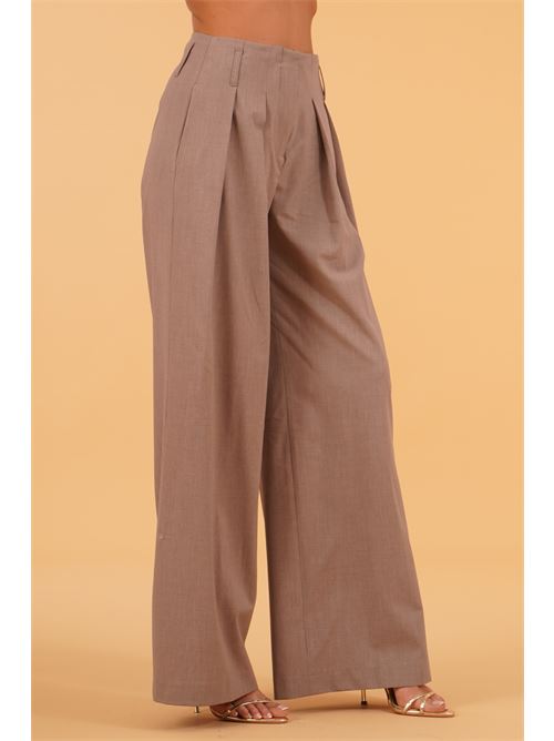 Pantalone palazzo con pinces The First | JACK 610/TFFANGO