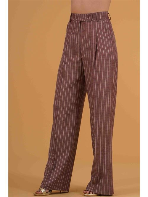 Pantalone gessato The First | MIRA 577/TFBORGOGNA