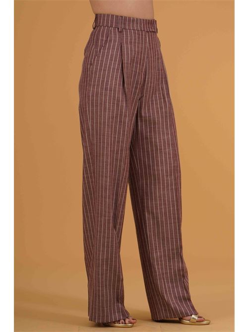 Pantalone gessato The First | MIRA 577/TFBORGOGNA